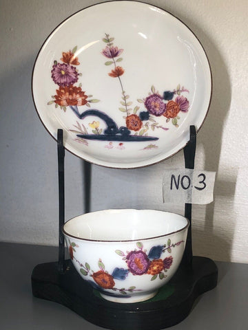Meissen Porzellan Kakiemon Teeschale und Untertasse 1730 Drehers Marks #3