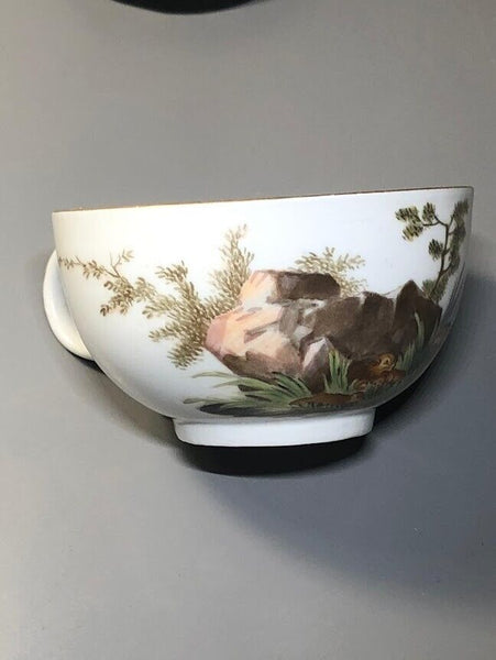 Meissen Porcelain Marcolini Cup & Saucer with Fox Hunting Scene 1774-1814