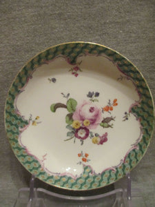 Soucoupe Florale En Porcelaine De Meissen 18ème 