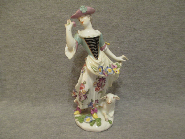 Figure Bergère En Porcelaine De Meissen 18ème