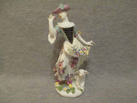 Figure Bergère En Porcelaine De Meissen 18ème