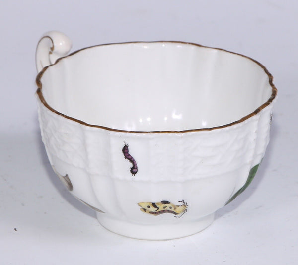 Meissen Porcelain Fruit, & Bugs Tea Cup & Saucer 1740 (#2)