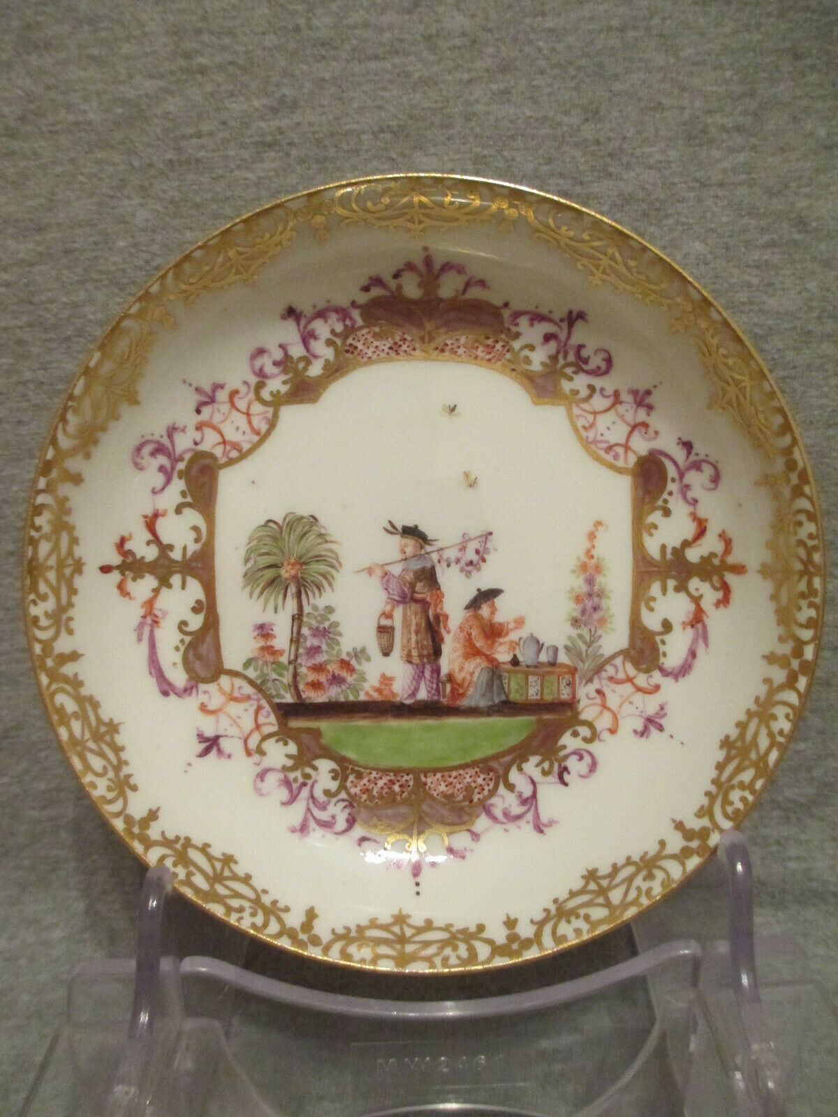 Meissener Porzellan, Chinoiserie-Untertasse, 1730er Jahre