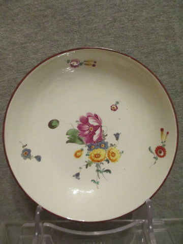 Soucoupe Florale En Porcelaine Frankenthal 1775