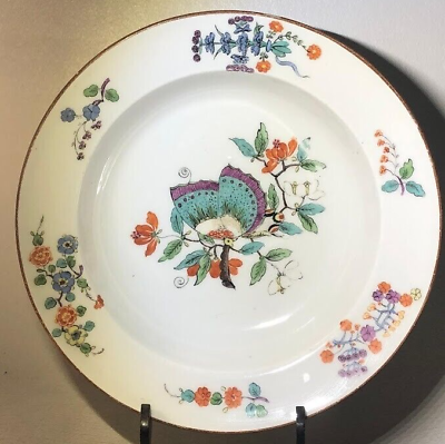 Assiette Creuse Papillon En Porcelaine De Meissen Début 18ème