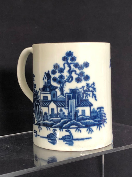 Chope "Plantation Pattern" en porcelaine de Worcester 1760 