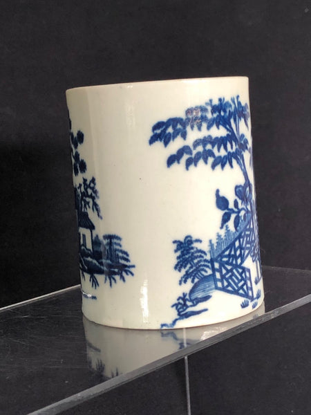 Worcester Porcelain "Plantation Pattern" Tankard 1760